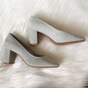 H&M baby blue suede heel